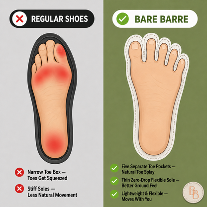 Bare Barre Split-Toe Ballet Flats